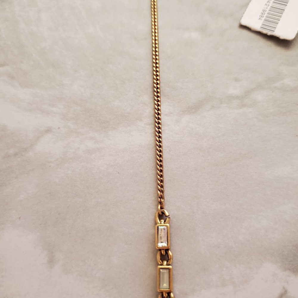 ✨ NEW J.Crew Rhinestones Crystals Mercury Glass Anitqed Statement Necklace ✨ - Picture 9 of 16